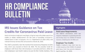 IRS Issues Guidance on Tax Credits for Coronavirus Paid Leave