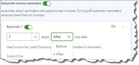 You can schedule automatic invoice reminders to every customer who meets the criteria you’ve specified.